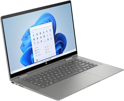 HP ENVY X360 2 IN 1 15-FE1082WM:INTEL CORE™️ ULTRA 7-155U, 512GB NVMe M.2 SSD, 16GB DDR5 ON-BOARD RAM,15.6" FHD TOUCH DISPLAY (1920X1080), BACKLIT KEYBOARD, POLY STUDIO, FINGERPRINT READER, WIN 11 HOME, COLOR: MINERAL SILVER, 1 YEAR WARRANTY (9R1K0UA#ABA)