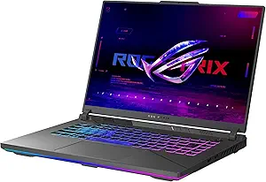ASUS ROG STRIX G16 G614JVR GAMING LAPTOP:INTEL CORE i9-14900HX 24 CORE 14TH GEN, 1TB PCle NVMe M.2 SSD, 16GB DDR5 RAM, 16" WQXGA 2560x1600 240HZ IPS FHD DISPLAY, RGB BACKLIT KEYBOARD, NVIDIA GEFORCE RTX 4060 8GB GRAPHICS, WIN 11 HOME, COLOR: ECLIPSE GREY, 1 YEAR WARRANTY (90NR0II5-M00080/G614JVR)