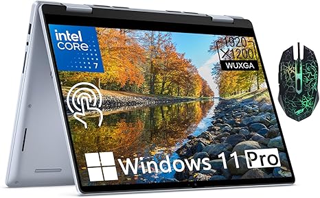 DELL INSPIRON 14 2 in 1 7440:INTEL CORE 7-150U, 512GB PCle NVMe M.2 SSD, 16GB DDR5 RAM,14" FHD+ 1920x1200, TOUCHSCREEN ,BACKLIT KEYBOARD, FINGERPRINT READER, WIN 11 PRO, COLOR: ICE BLUE, 1 YEAR WARRANTY (i7440-7304IBL-PUS)