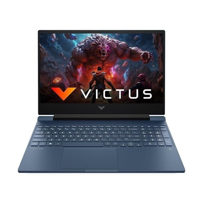 HP VICTUS 15-FA2082WM GAMING LAPTOP:INTEL ®️ CORE ™️ i5-13420H Upto 4.7GHz, 512GB NVMe M.2 SSD, 16GB DDR4 RAM *NVIDIA RTX 4050 6GB GRAPHICS CARD, 15.6” FHD IPS LED DISPLAY 300 NITS 1920X1080 144Hz, WIN 11 HOME, DTS:X ULTRA, COLOR: MICA SILVER, 1 YEAR WARRANTY (B5EQ3UA#ABA)