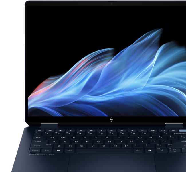 HP OMNIBOOK ULTRA FLIP LAPTOPNGAI 14-FH0013NIA:INTEL CORE™️ ULTRA 7 256V, 1TB NVMe M.2 SSD, 16GB ON-BOARD DDR5 RAM, TOUCHSCREEN, 14.0" 3K IPS LED DISPLAY 400 NITS, BACKLIT KEYBOARD, FINGERPRINT READER, POLY STUDIO, HP 9MP IR AI CAMERA, WIN 11 HOME, COLOR: BLUE, 1 YEAR WARRANTY (B49A9EA#BH5)