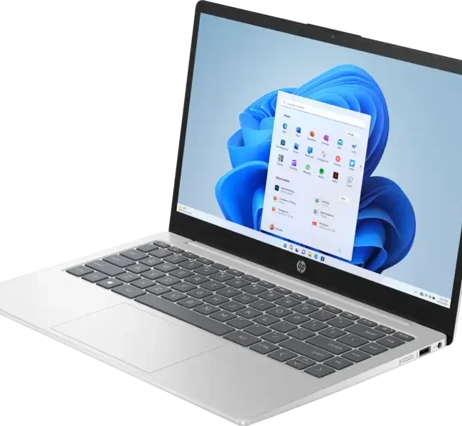 HP 14-EP0299NR: INTEL CORE i3-N305 Upto 3.8GHz, 256GB PCle NVMe M.2 SSD, 8GB DDR4 RAM (1 X 8GB), 14" HD LED (1366×768 PIXELS) ANTI-GLARE DISPLAY,  WIN 11 HOME IN S MODE, COLOR: NATURAL SILVER, 1 YEAR WARRANTY (BL9T2UA#ABA)
