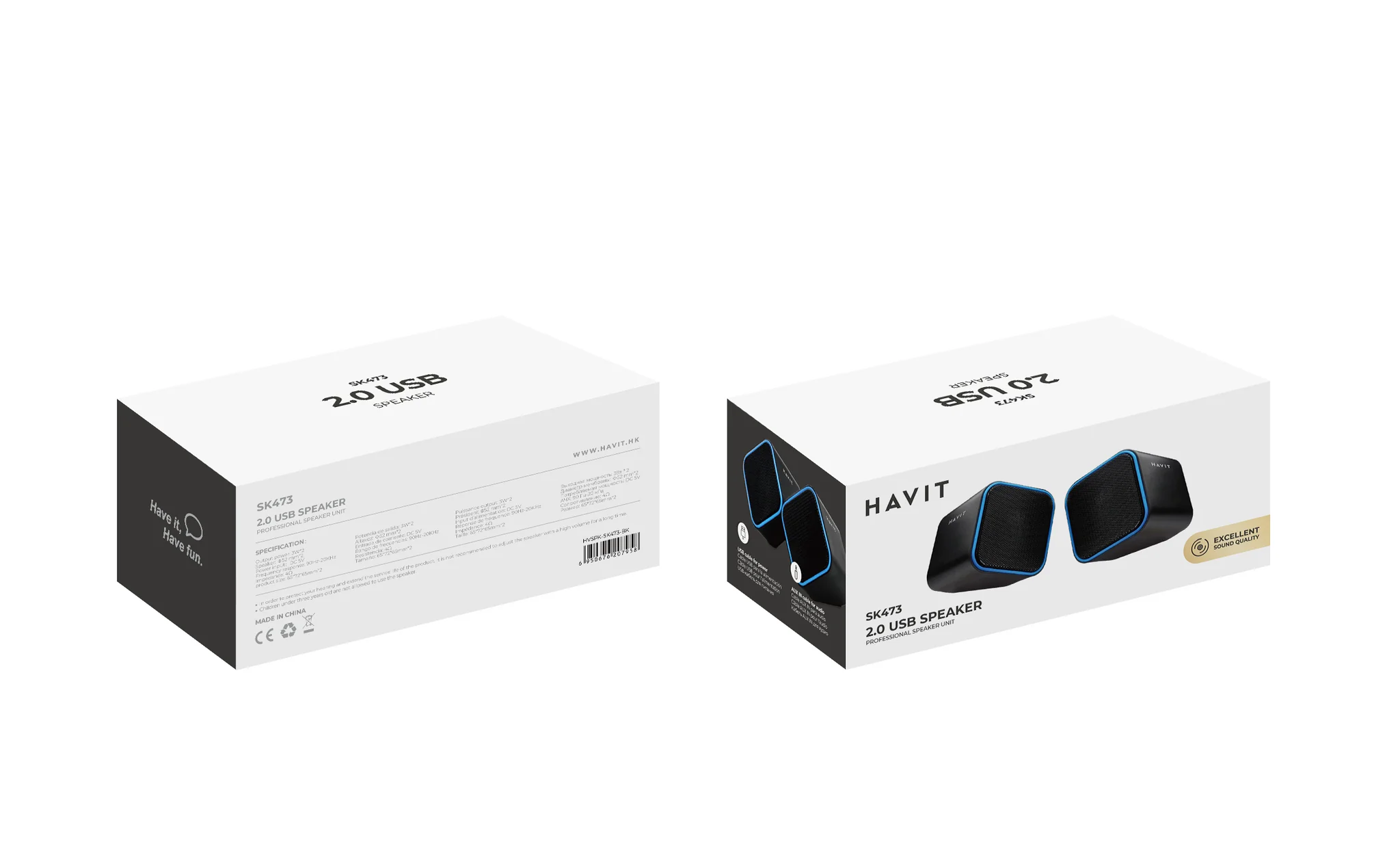 Havit HV-SK473 USB 2.0 Desktop Computer Speaker